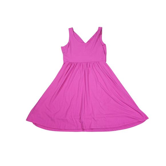 Old Navy Pink Maternity Knee Length Barbie Tank Dress M Stretch Casual Preppy - Picture 5 of 8